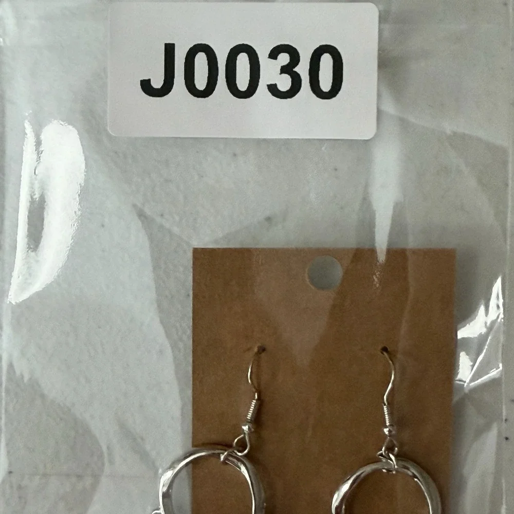 Silver Tone Chandelier‎ Earrings Dangling Circles Geometric Textured Coins